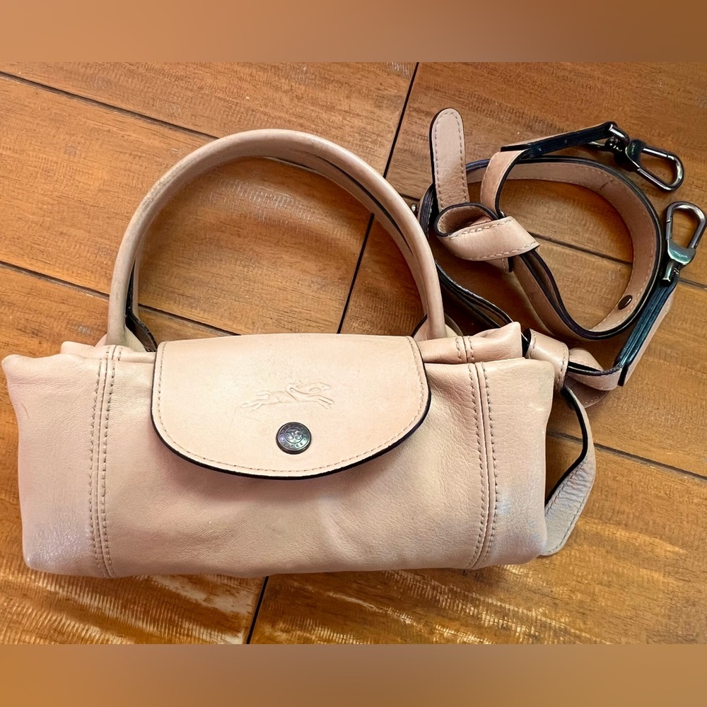 Longchamp Beige Leather Shoulder Bag - Picture 6 of 15